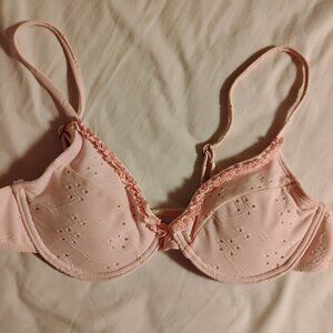 baby pink swiss lace bikini top